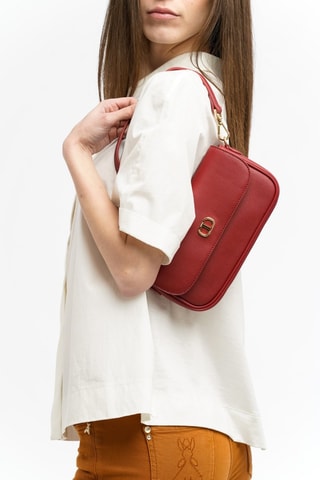 Mini Trendy Handtas - Goudkleurig en rood