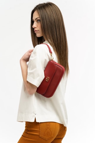 Mini Trendy Handtas - Goudkleurig en rood