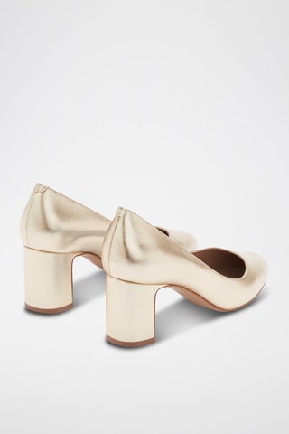 Kalfsleren Pumps Betti - Goudkleurig