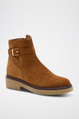 Nubuck Enkellaarzen Even - Bruin