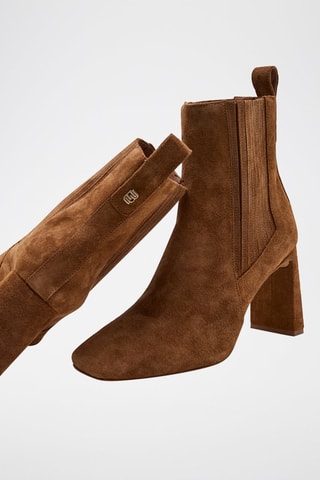 Stivaletti in pelle scamosciata di vitello Kameron - Marrone