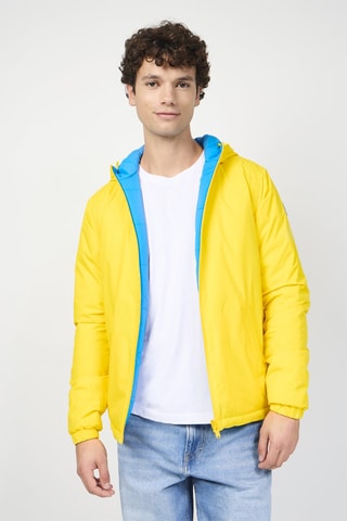 Giacca double face con cappuccio Vigo - Giallo e azzurro