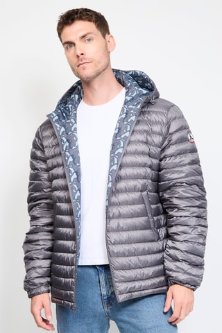 Doudoune réversible à capuche Bergen - Anthracite et gris