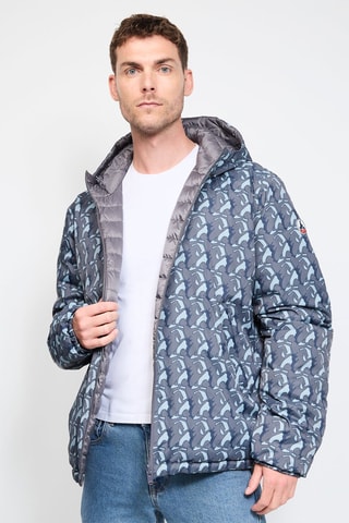 Doudoune réversible à capuche Bergen - Anthracite et gris