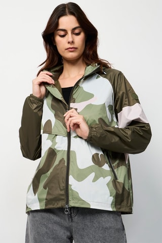 Giacca a vento con cappuccio Scirocco - Verde