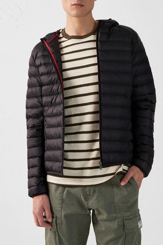 Piumino con cappuccio Nico - Nero