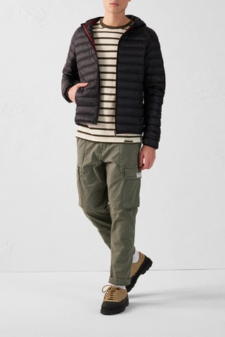 Piumino con cappuccio Nico - Nero