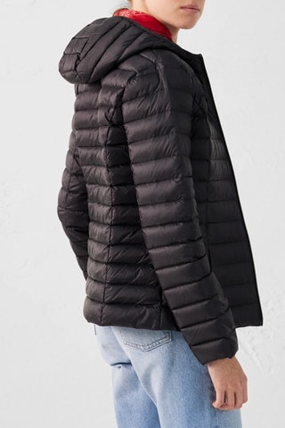 Piumino con cappuccio Cloe - Nero