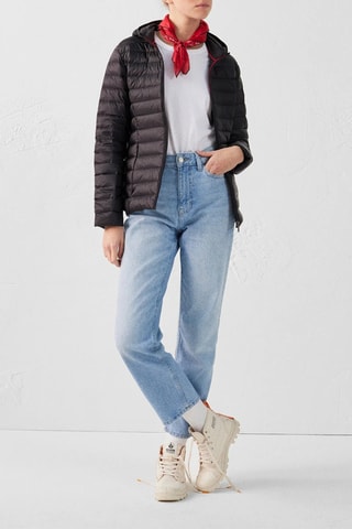 Piumino con cappuccio Cloe - Nero