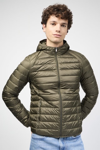 Piumino con cappuccio Nico - Kaki