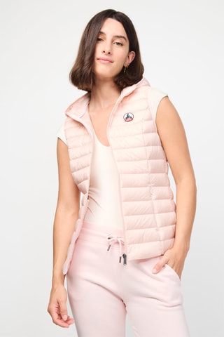 Doudoune sans manches à capuche Mali - Rose poudré