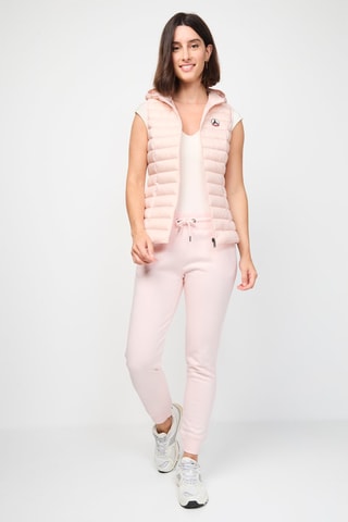 Doudoune sans manches à capuche Mali - Rose poudré