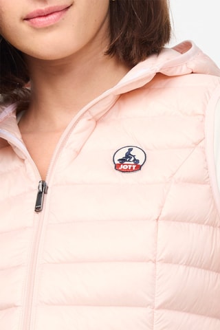 Doudoune sans manches à capuche Mali - Rose poudré