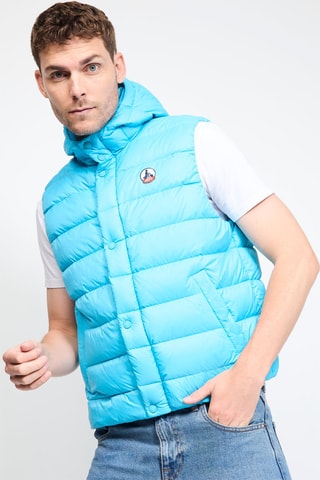 Bodywarmer met Capuchon Michael - Hemelsblauw