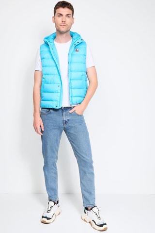 Bodywarmer met Capuchon Michael - Hemelsblauw