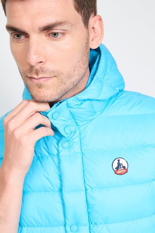 Bodywarmer met Capuchon Michael - Hemelsblauw