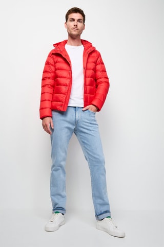 Piumino con cappuccio Jorge - Rosso