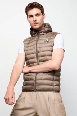 Bodywarmer met Capuchon Pat - Taupe
