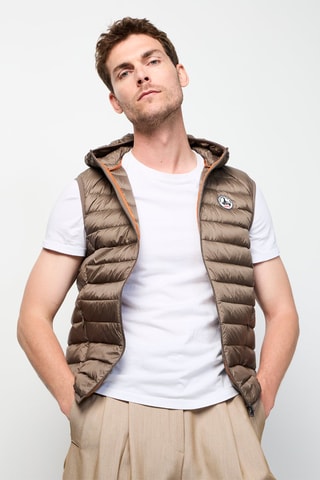 Bodywarmer met Capuchon Pat - Taupe