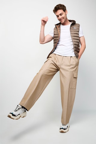 Bodywarmer met Capuchon Pat - Taupe