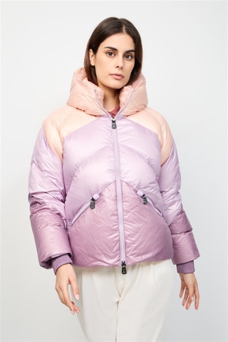 Gewatteerde Jas met Capuchon Stellar  Paars en Beige