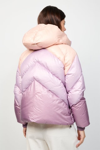 Gewatteerde Jas met Capuchon Stellar  Paars en Beige