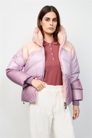 Gewatteerde Jas met Capuchon Stellar  Paars en Beige