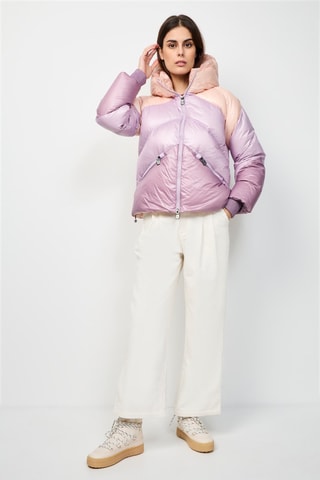 Gewatteerde Jas met Capuchon Stellar  Paars en Beige