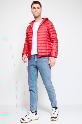 Piumino con cappuccio Nico   - Rosso