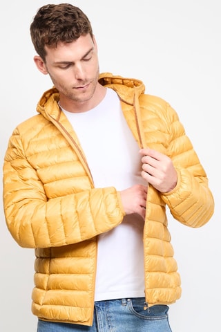 Piumino con cappuccio Nico - Senape