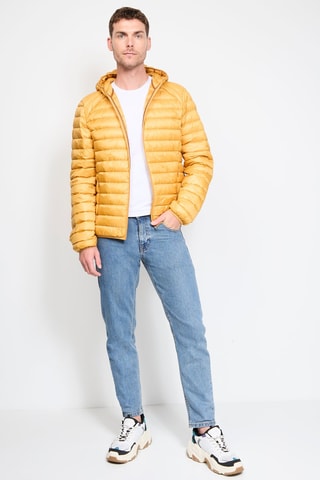 Piumino con cappuccio Nico - Senape