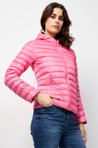 Piumino con cappuccio Cloe - Rosa