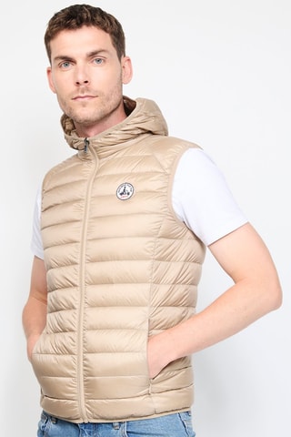 Bodywarmer met Capuchon Pat  - Beige