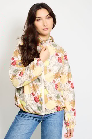 Giacca a vento con cappuccio Singapore - Arancione e bianco