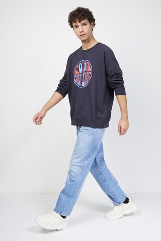 Sweater Camino Funday - Marineblauw en Kobaltblauw