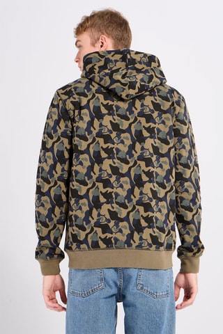 Sweater met Capuchon Mexico Print Kaki