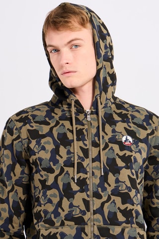 Sweater met Capuchon Mexico Print Kaki