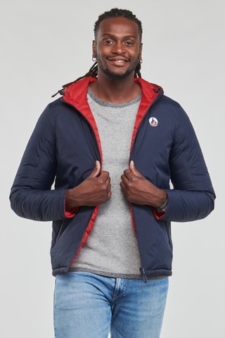 Piumino double face con cappuccio Bergen - Rosso