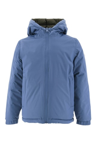 Piumino double face con cappuccio Zurich - Blu e kaki