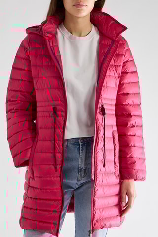 Lange Gewatteerde Jas Vero - Fuchsia