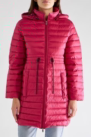 Lange Gewatteerde Jas Vero - Fuchsia