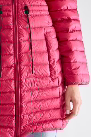 Lange Gewatteerde Jas Vero - Fuchsia