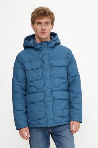 Piumino con cappuccio Andrew - Blu