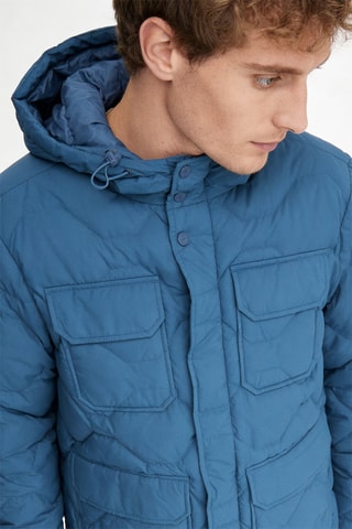 Piumino con cappuccio Andrew - Blu