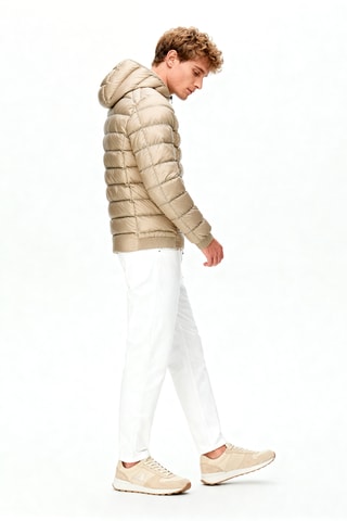 Piumino con cappuccio Nat - Beige