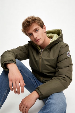 Piumino double face con cappuccio Bergen - Verde