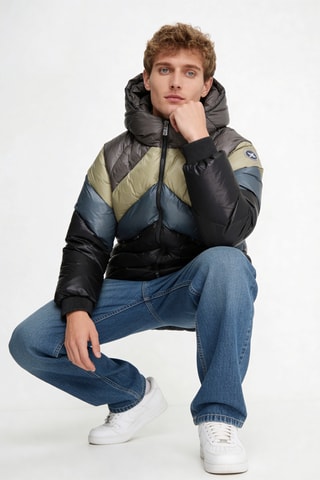 Piumino con cappuccio Blaze - Nero