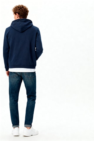 Sweater relaxed met Capuchon - Marineblauw