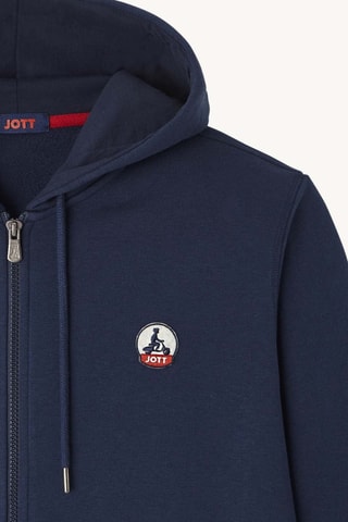 Sweater relaxed met Capuchon - Marineblauw