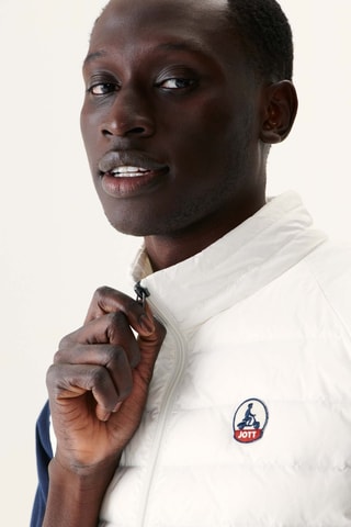 Mouwloze Gewatteerde Jas Slim Fit - Wit